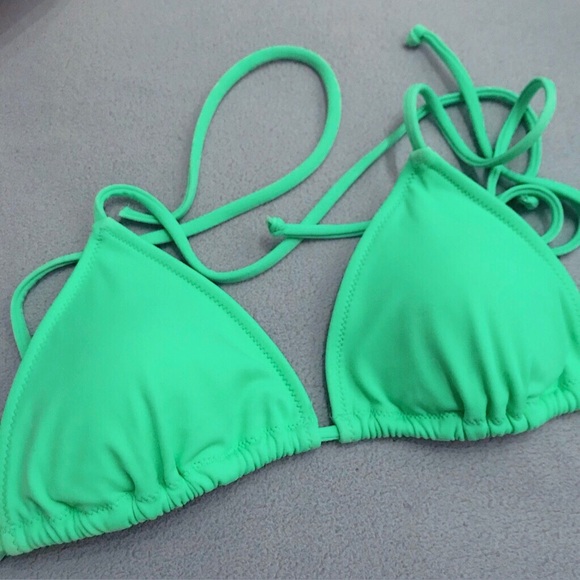 mint green bikini top